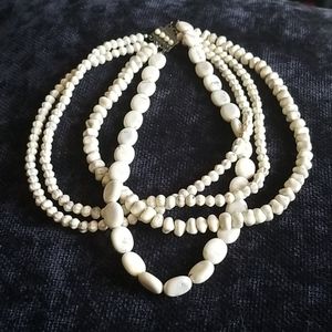 Howlite Raw Stone Necklace